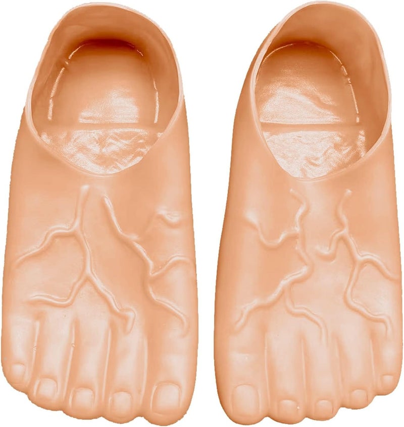 HELVAK White Elephant Gifts For Aduls Christmas Gag Gifts Funny Slippers Feet slippers Jumbo Funny Bare Feet Hobbit Feet Costume Accessories Gag Gifts for Kids and Adult - Image 1